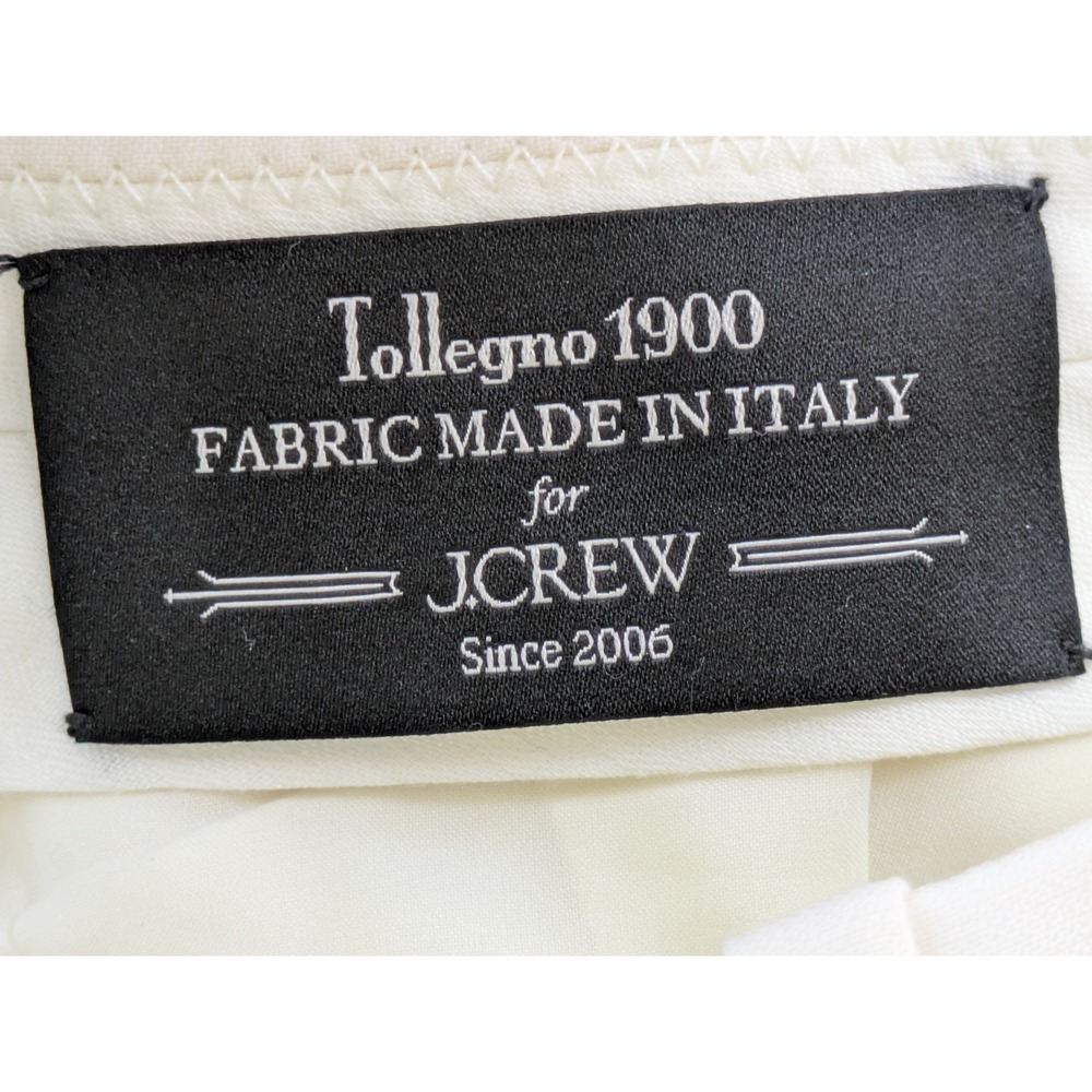 J. Crew Collection high-rise Portia pant tuxedo wool Sze 00 Ivory NWT $220 CF810 - Picture 6 of 10